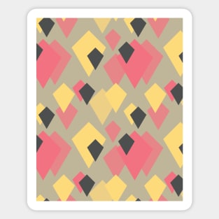 Pastel Pink and Yellow Diamond Seamless Pattern 016#001 Sticker